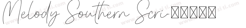 Melody Southern Scri字体转换